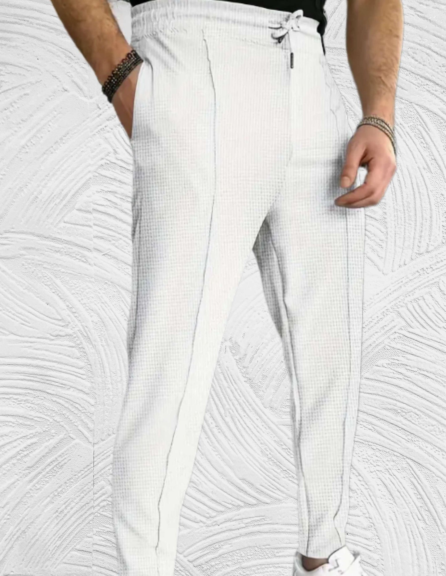 Clarence - Casual broek met hoge taille en ribbels voor heren - Miller-Mode